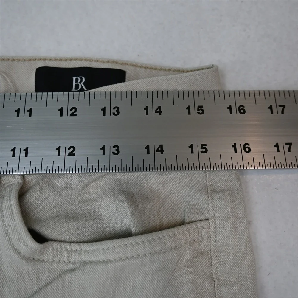 Banana Republic 31x30 Khaki Linen Denim 869333 Traveler Slim Mens Jeans